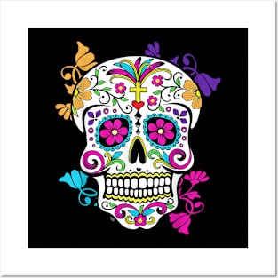 Sugar Skull Tee Posters and Art